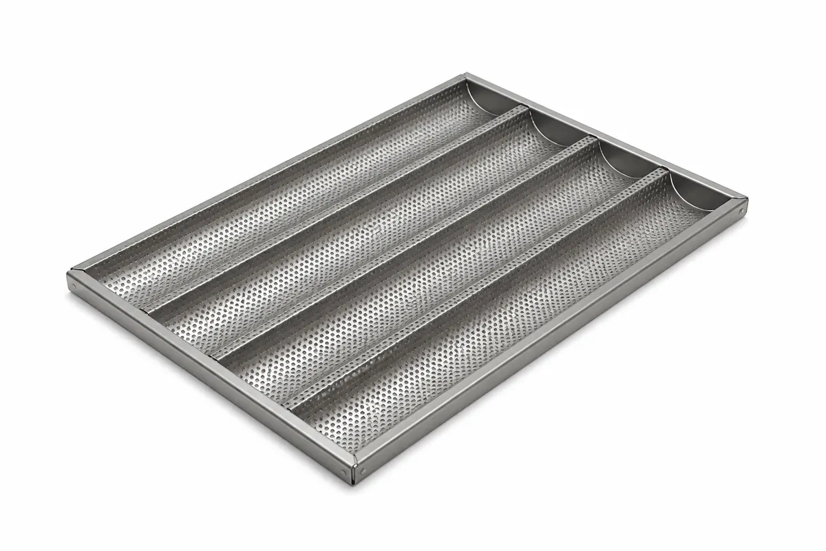 5-channel framed commercial baguette pan