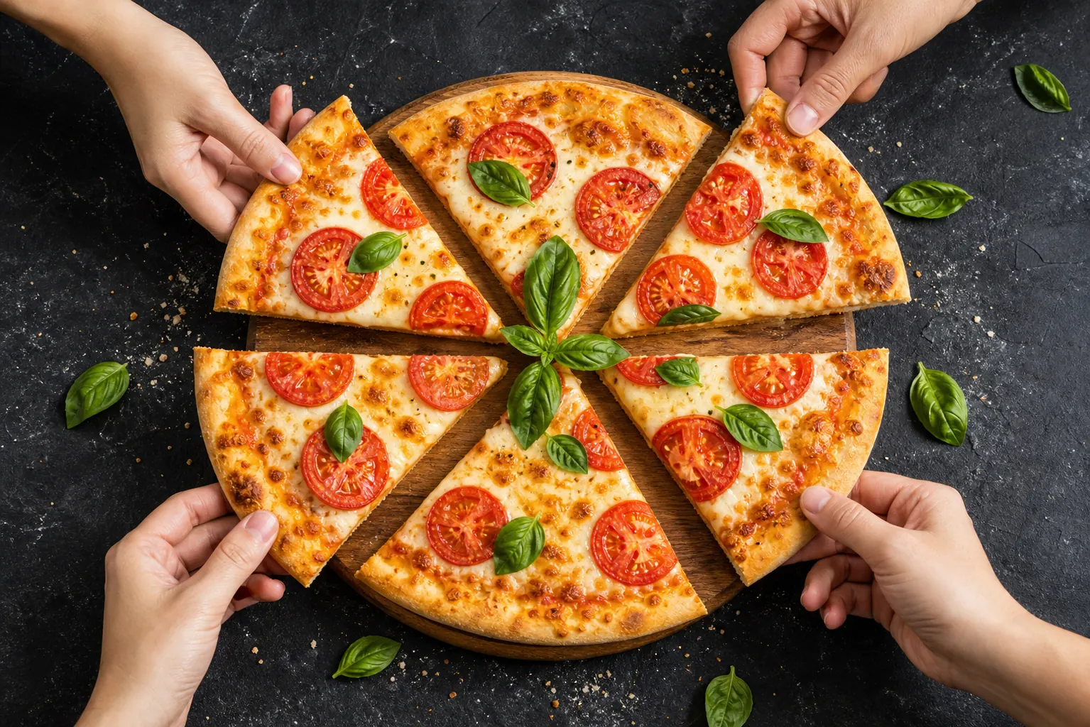 Commercial pizza pans for an industrial bakery line