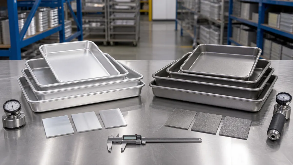 Aluminized steel and aluminum bakeware comparison