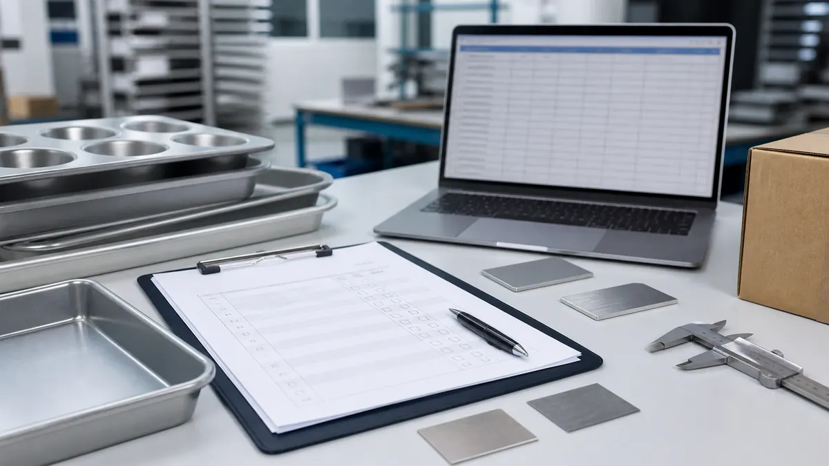 Commercial bakeware RFQ template for buyers