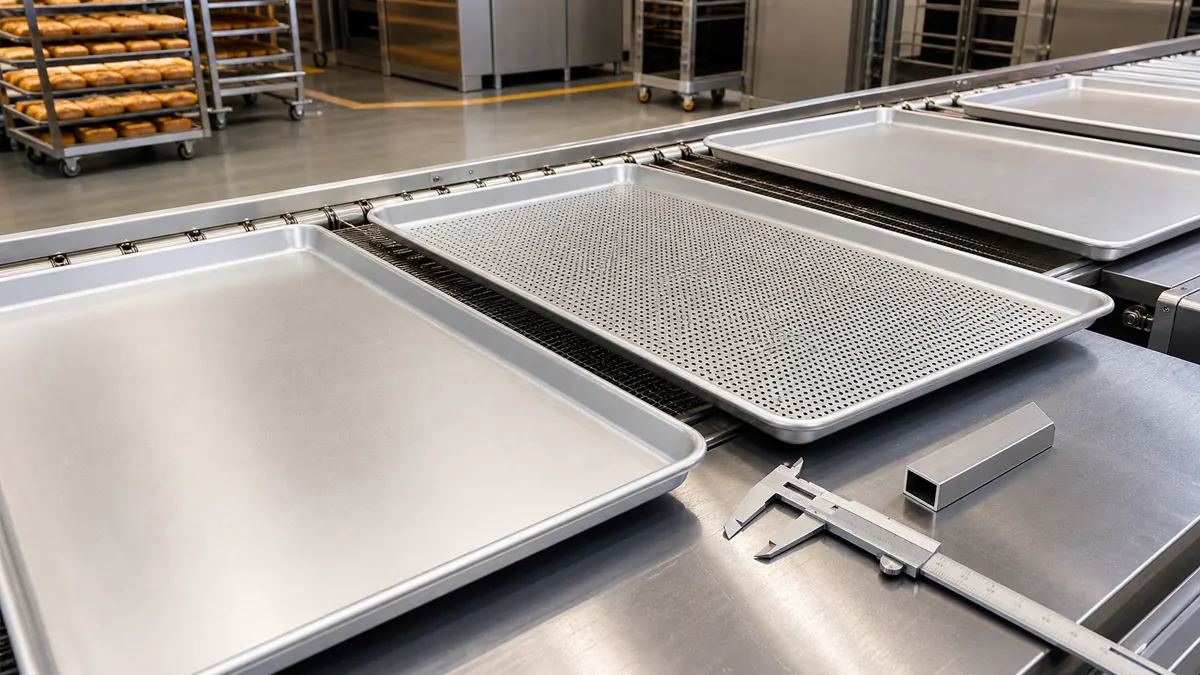 Commercial baking tray production for automated bakery lines