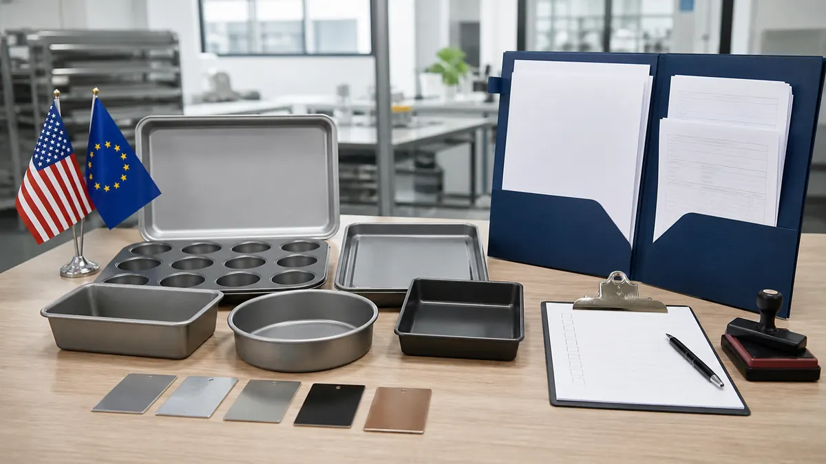 Food contact document checklist for commercial bakeware buyers