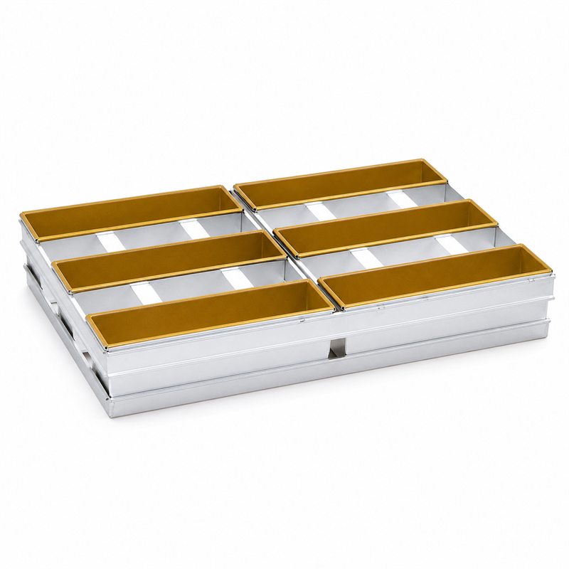 custom commercial loaf pan made from bread pan drawing or sample