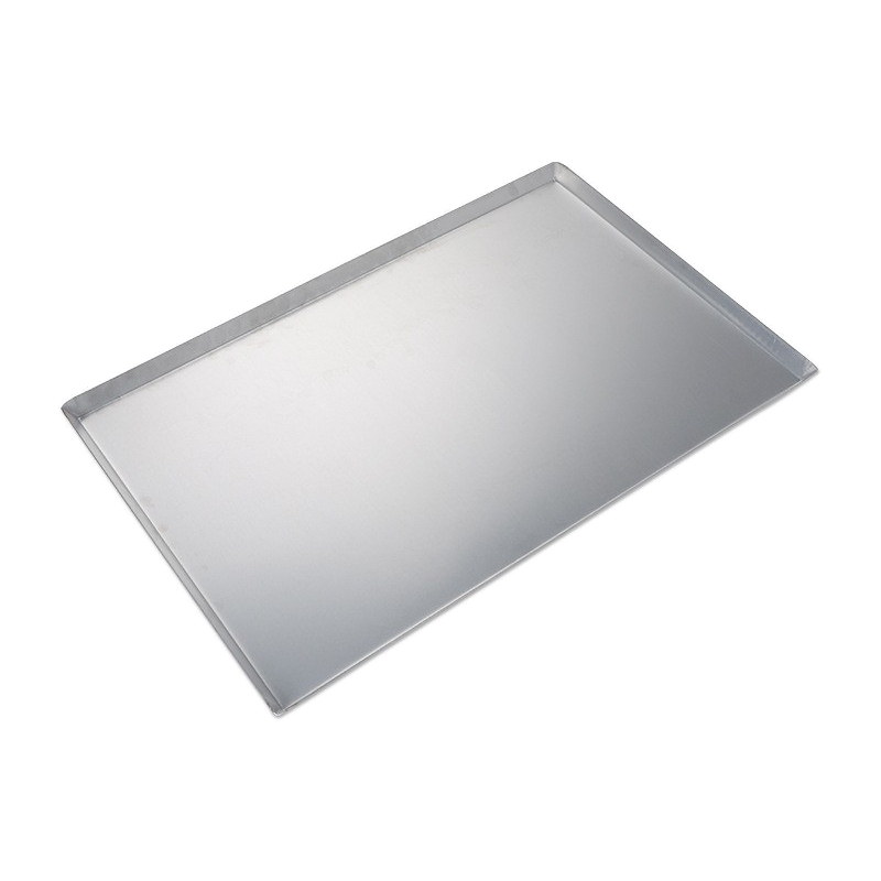 flat commercial baking tray with open surface for production loading