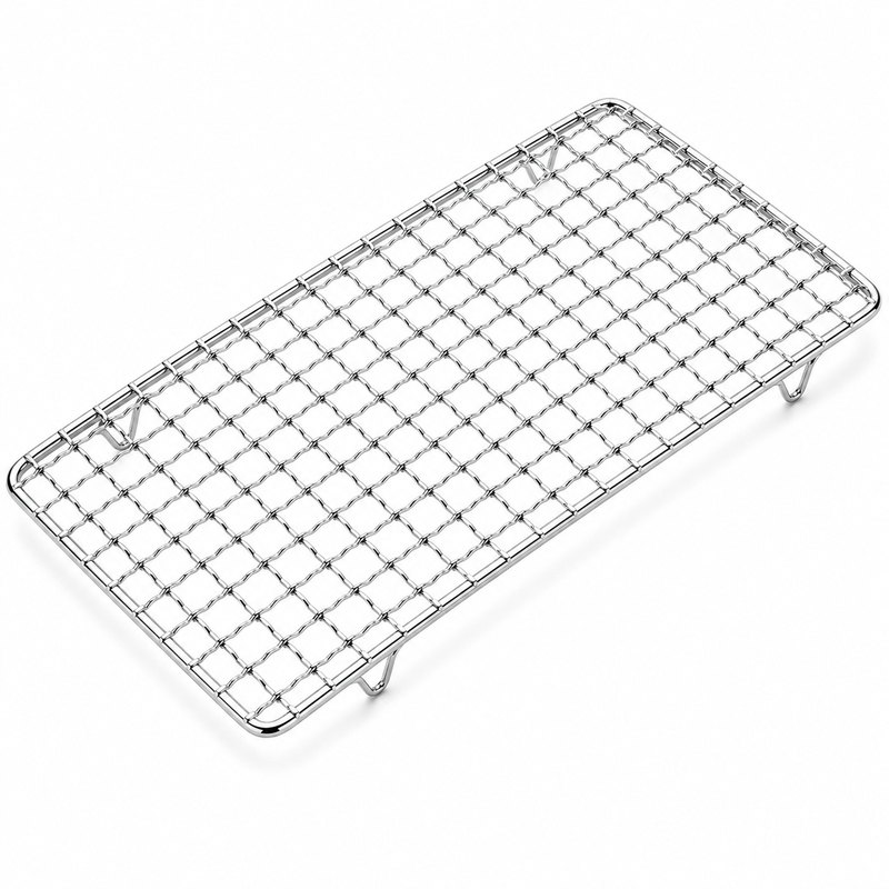 Commercial wire cooling racks used in bakery production